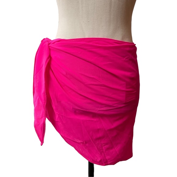 NWT Good American mesh sarong wrap in Hot Pink 002 - Picture 3 of 11